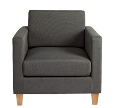 HOME Rosie Fabric Chair - Charcoal.